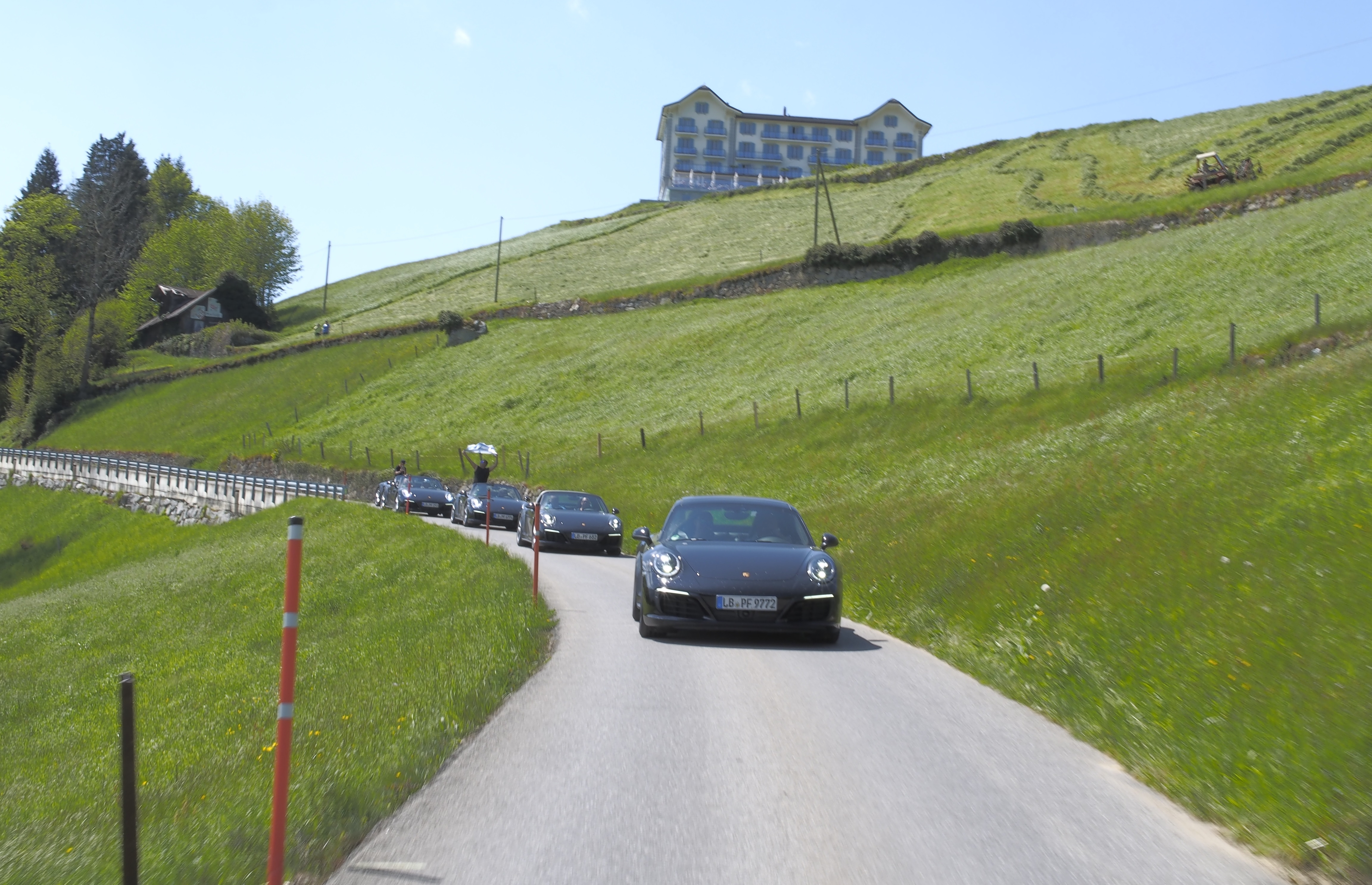 Photographing Porsche with Alps backdrop