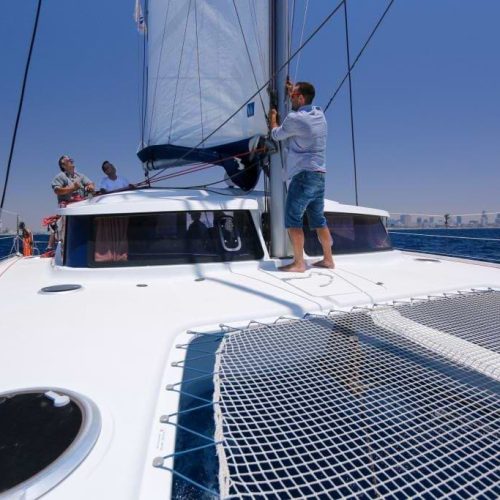Catamaran deck experience